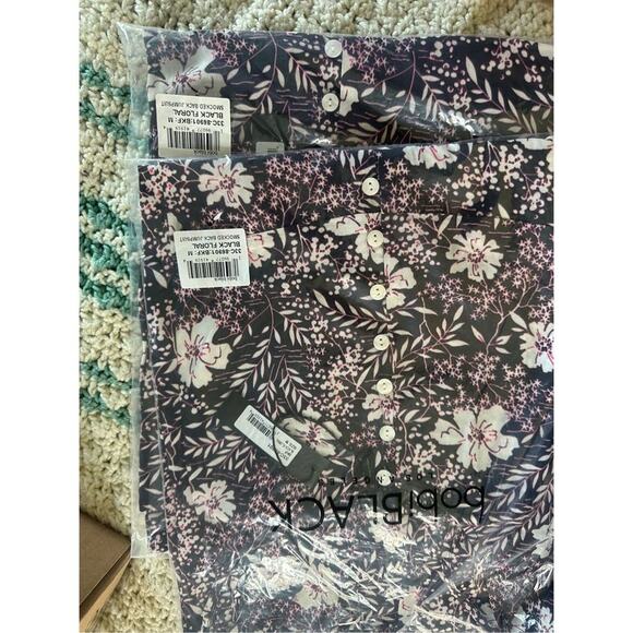 NWT bobi Los Angeles Printed Crepe Smocked Back Jumpsuit, Size Medium - Picture 7 of 8